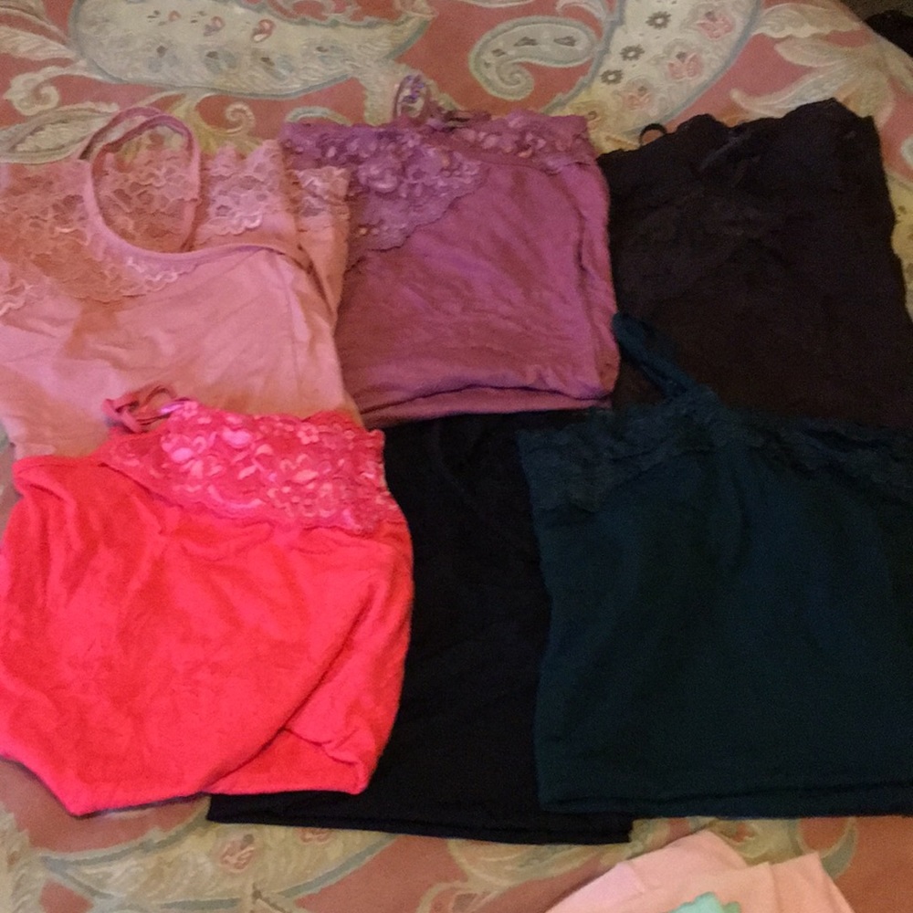 Lot of 6 XL Lace Camisoles